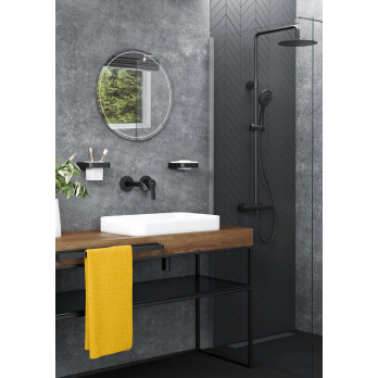 Coloană de Duș cu Baterie Termostat Olo (BK)+Thermo-15 (BK)